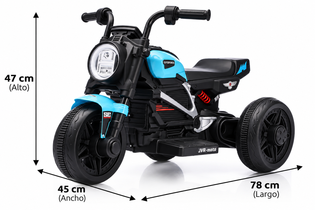 Moto Eléctrica Montable Sonidos Y Luces Azul Niños