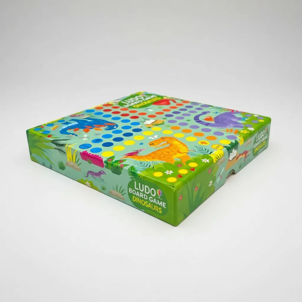 Juego de Mesa Ludo Dinosaurios con Puzzle Para Niños