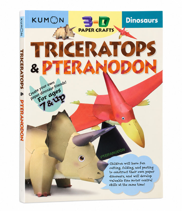Libro de Manualidades 3D Dinosaurs Triceratops Pteranodon Para Niños