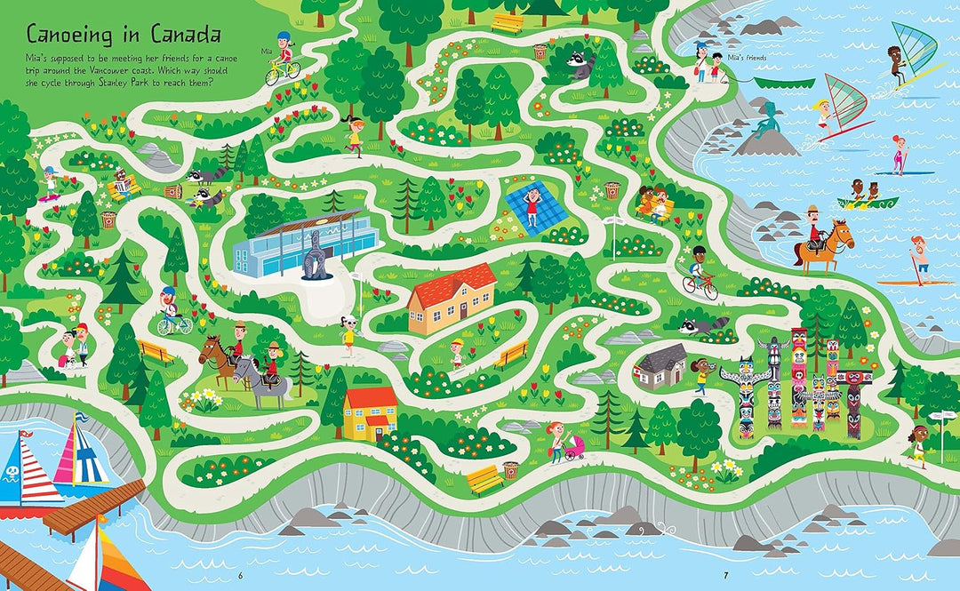 Libro Didactico Laberintos Around the World Mazes Para Niños