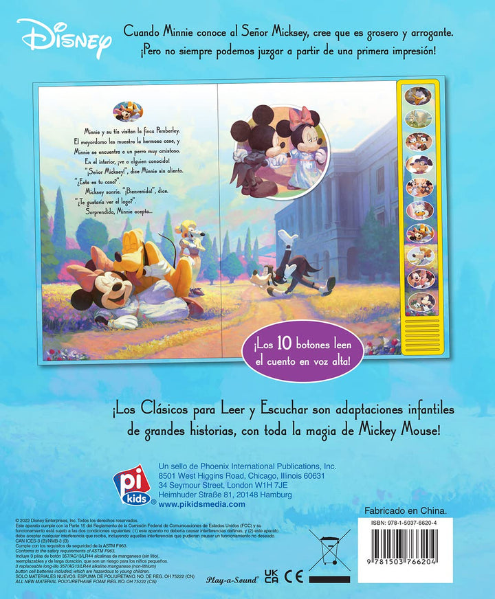 Libro Sonido Orgullo y Prejuicio Clásicos Disney Para Niños