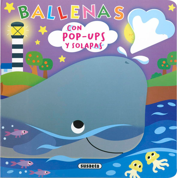 Libro Didáctico Ballenas pop ups y Solapa Para Niños