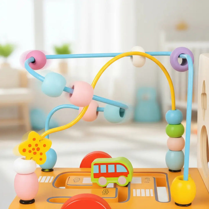Juguete Carro Sensorial en Madera Montessori Para Niños