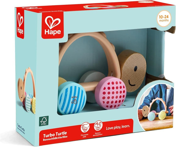 Juguete Tortuga para Empujar  Ruedas Coloridas Para Niños