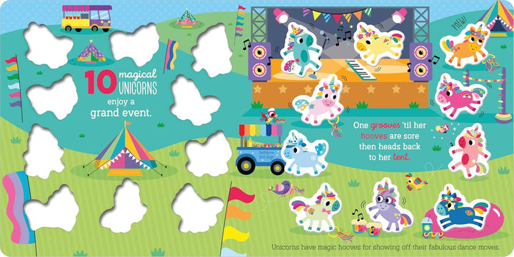 Libro Didáctico Magical Unicorns Con Stickers Para Niños