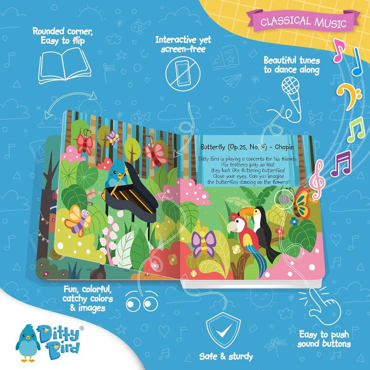 Libros Musical Ditty Bird Música Clásica para Bebés Niños