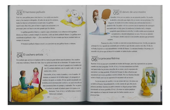 Libro 365 Cuentos de Princesas y Hadas Ilustrado Para Niños