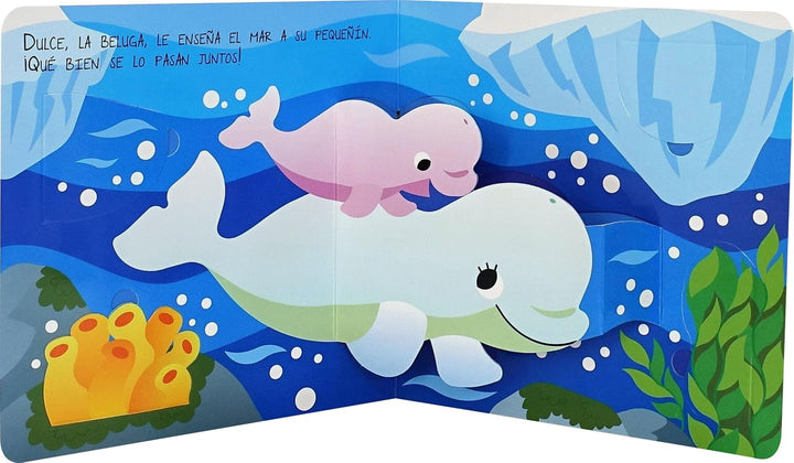 Libro Didáctico Ballenas pop ups y Solapa Para Niños