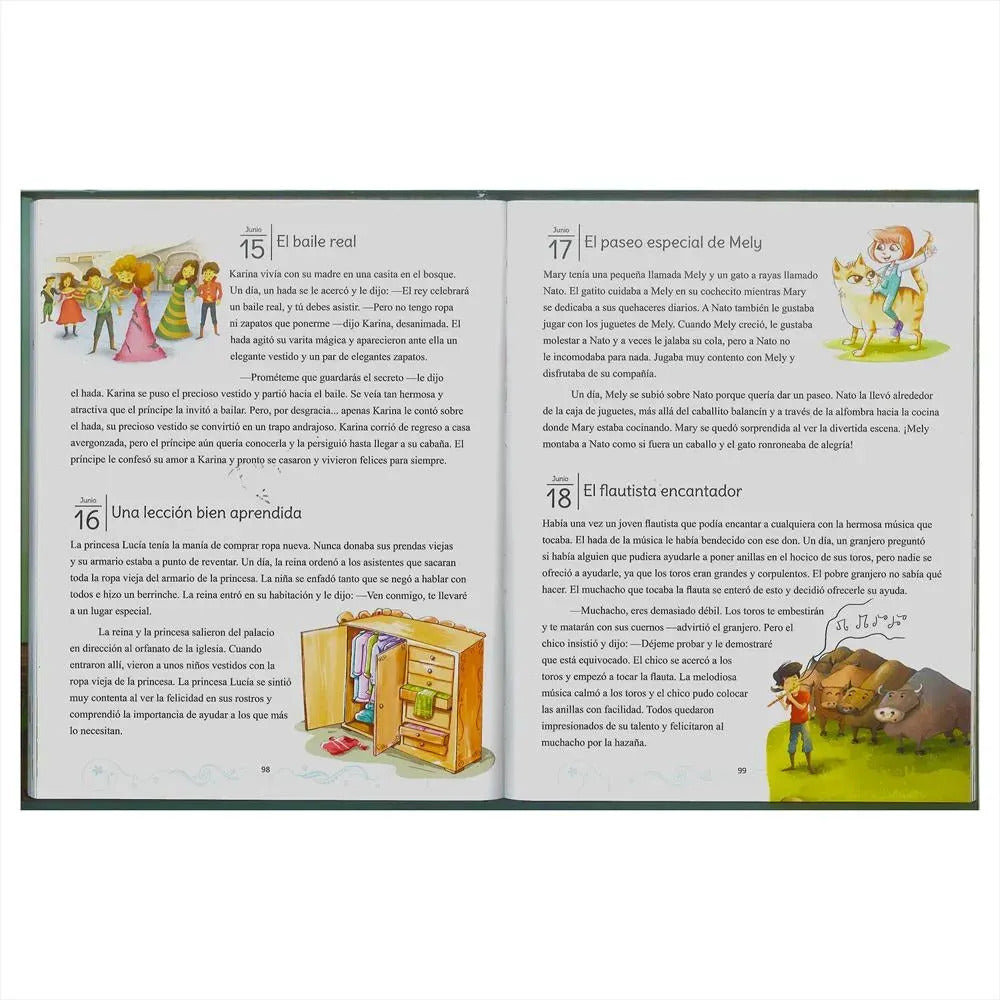 Libro 365 Cuentos de Princesas y Hadas Ilustrado Para Niños