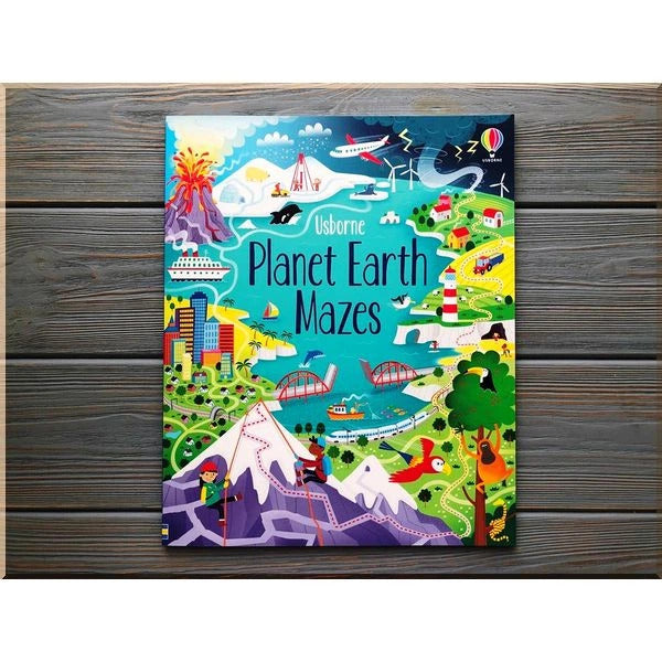 Libro de Laberintos Educativos Planet Earth Mazes Para Niños