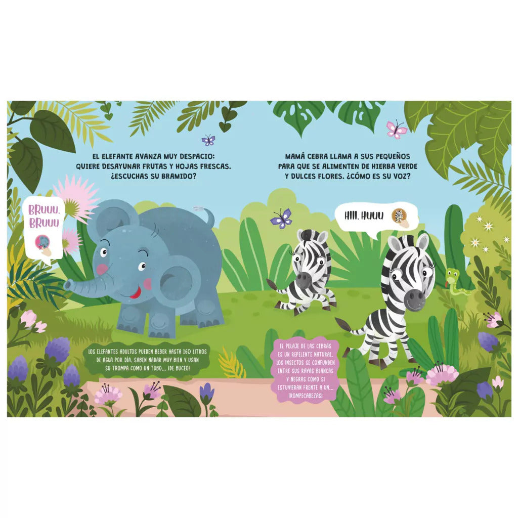 Libro con Sonidos Un Día en la Selva Para Niños