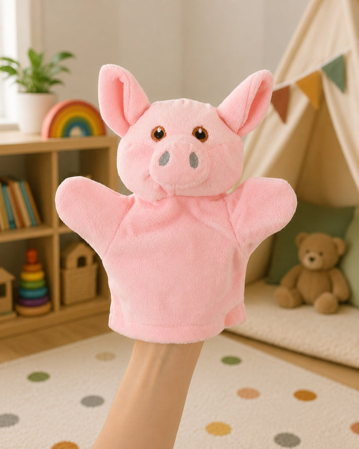 Títere Didáctico Interactivo Cerdito Estimulación Para Niños