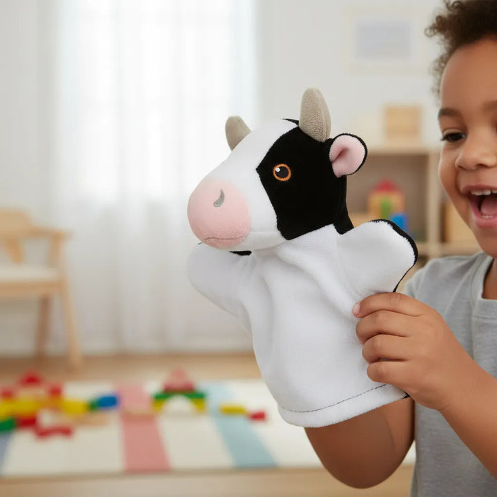Juguete Títere Educativo Interactivo vaca Para Niños