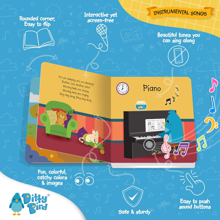 Libros Musical Canciones Instrumentales Para bebés Niños