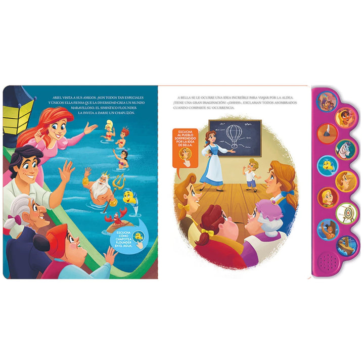 Libro con Sonidos  Princesas Disney en Acción Para Niños