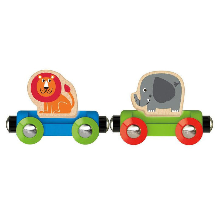 Juguete Educativo Tren Animales Jungla madera Para Niños