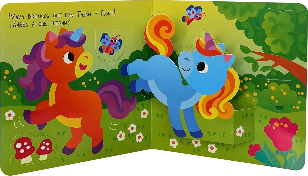 Libro Didáctico Unicornios pop ups y Solapa Para Niños