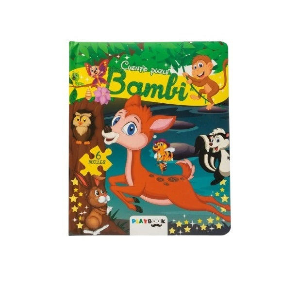 Libro Didáctico Con Rompecabezas Bambi para Niños