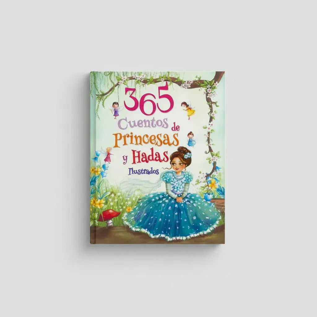 Libro 365 Cuentos de Princesas y Hadas Ilustrado Para Niños