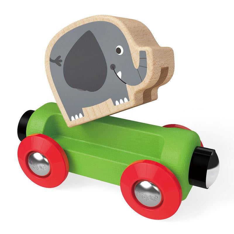 Juguete Educativo Tren Animales Jungla madera Para Niños