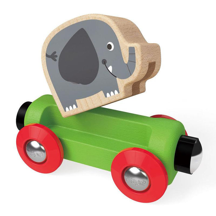 Juguete Educativo Tren Animales Jungla madera Para Niños