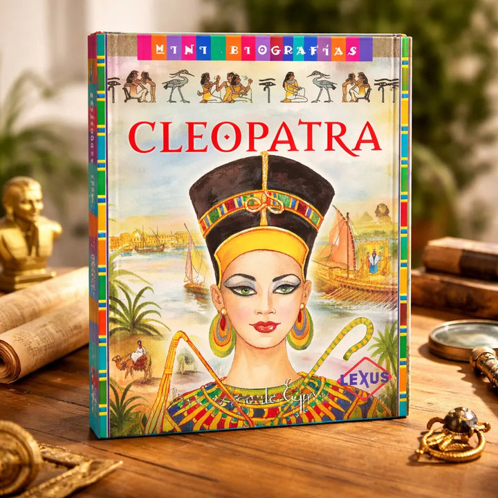 Libro Ilustrado Mini Biografías Cleopatra Para Niños Adultos