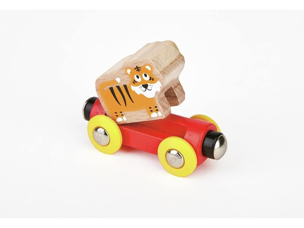 Juguete Educativo Tren Animales Jungla madera Para Niños