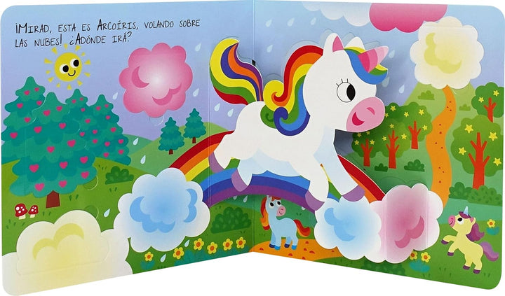 Libro Didáctico Unicornios pop ups y Solapa Para Niños