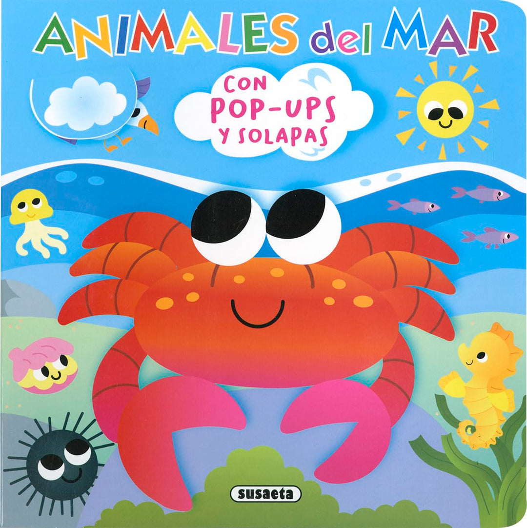 Libro Didáctico Animales del Mar pop ups y Solapa Para Niños