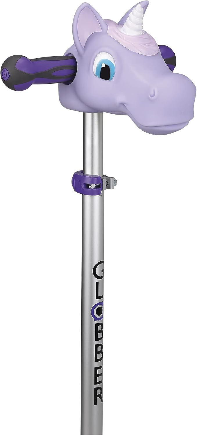 Manillar Unicornio Violeta para Patineta y Bicicleta Globber Para Niños