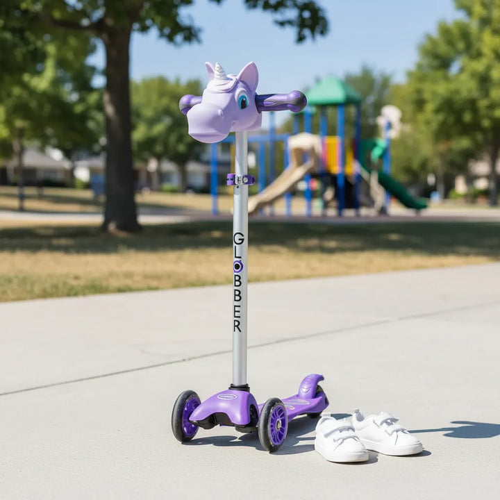 Manillar Unicornio Violeta para Patineta y Bicicleta Globber Para Niños