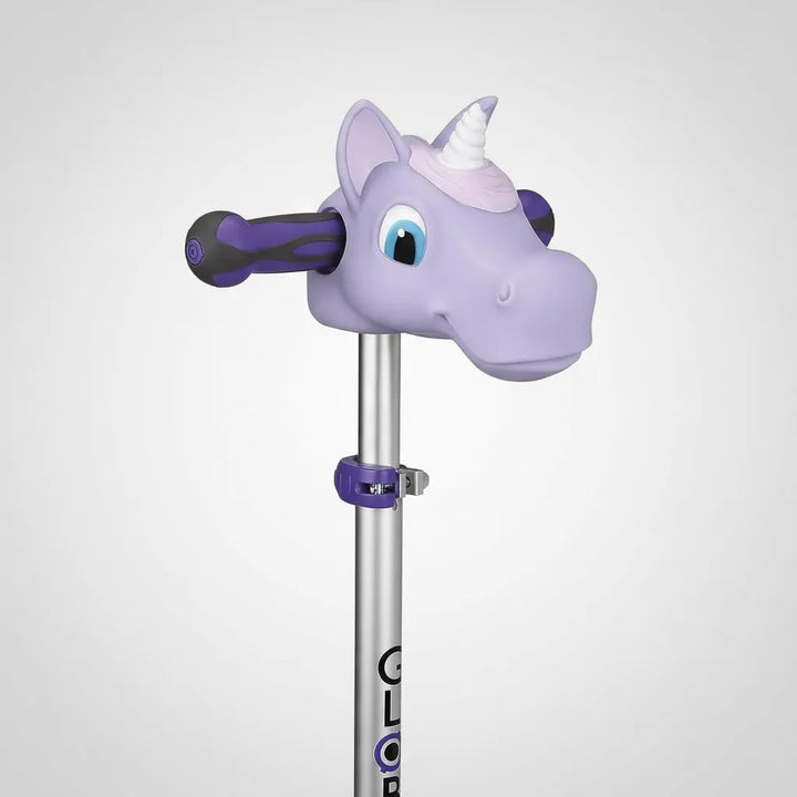 Manillar Unicornio Violeta para Patineta y Bicicleta Globber Para Niños