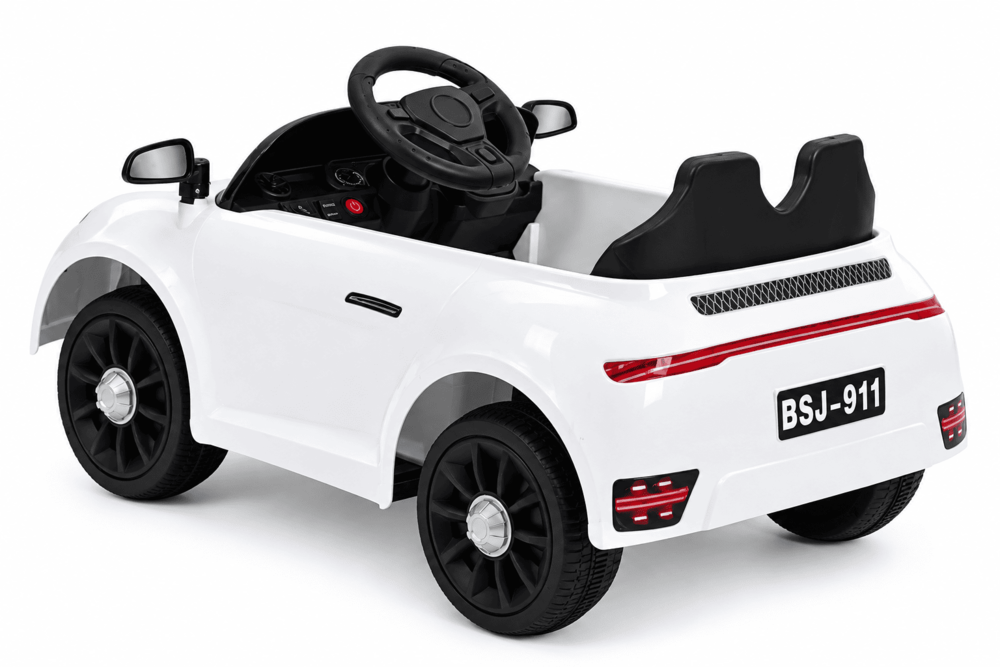 Carro Montable Tipo Porsche Sonidos Y Luces Blanco Niños
