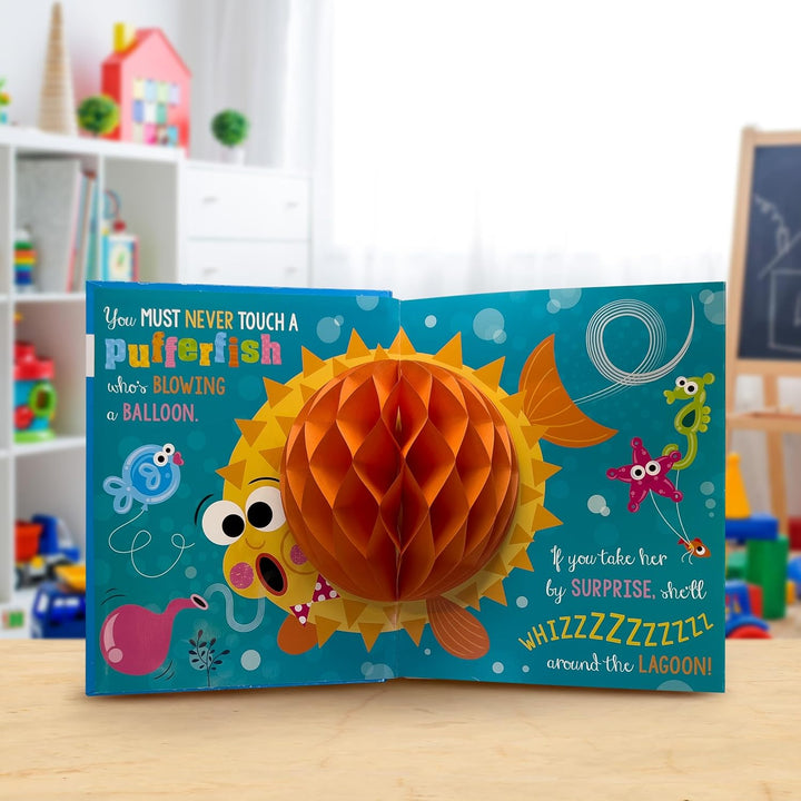 Libro Interactivo Never Touch a Shark Pop-up Para Niños