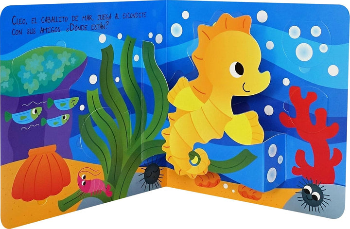 Libro Didáctico Animales del Mar pop ups y Solapa Para Niños