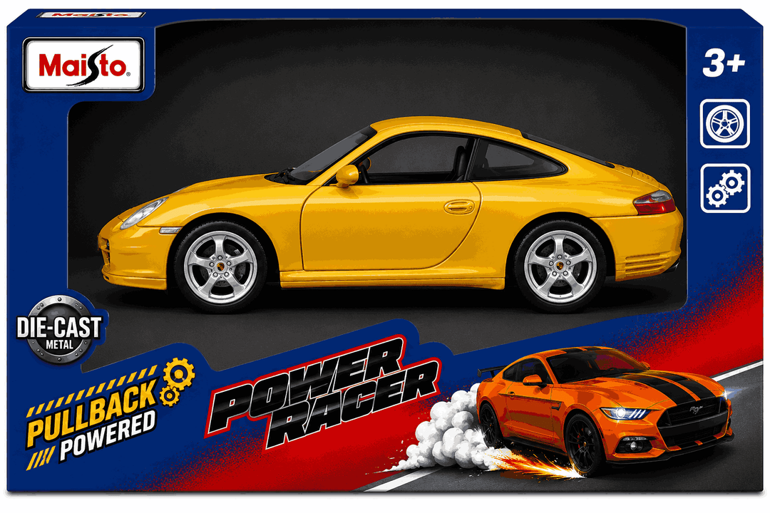 Carro Coleccionable 1:36 Porshe 911 Carrera 4s Amarillo