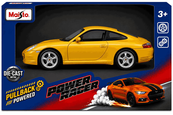 Carro Coleccionable 1:36 Porshe 911 Carrera 4s Amarillo