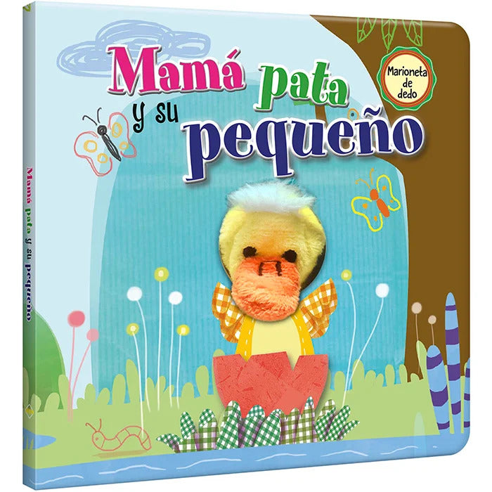 Libro Didáctico con Mamá Pata y Su Pequeño Títere Para Niños