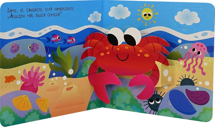 Libro Didáctico Animales del Mar pop ups y Solapa Para Niños
