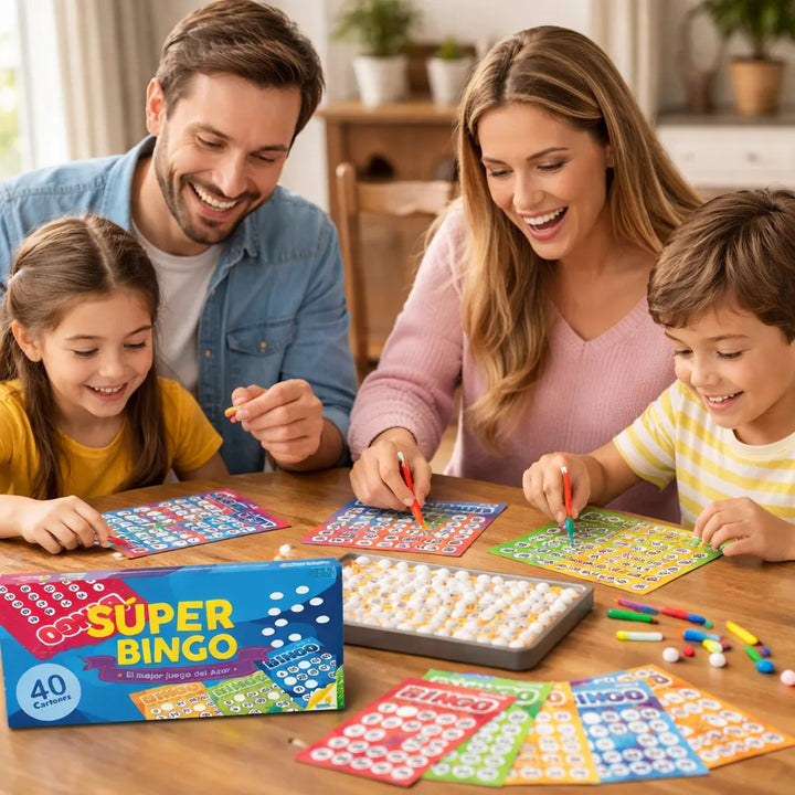 Juego de Mesa Estrategia Bingo con Tablero Para Niños adultos
