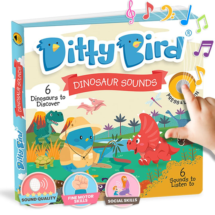 Libros Musical Interactivo Dinosaurios Para Bebés Niños