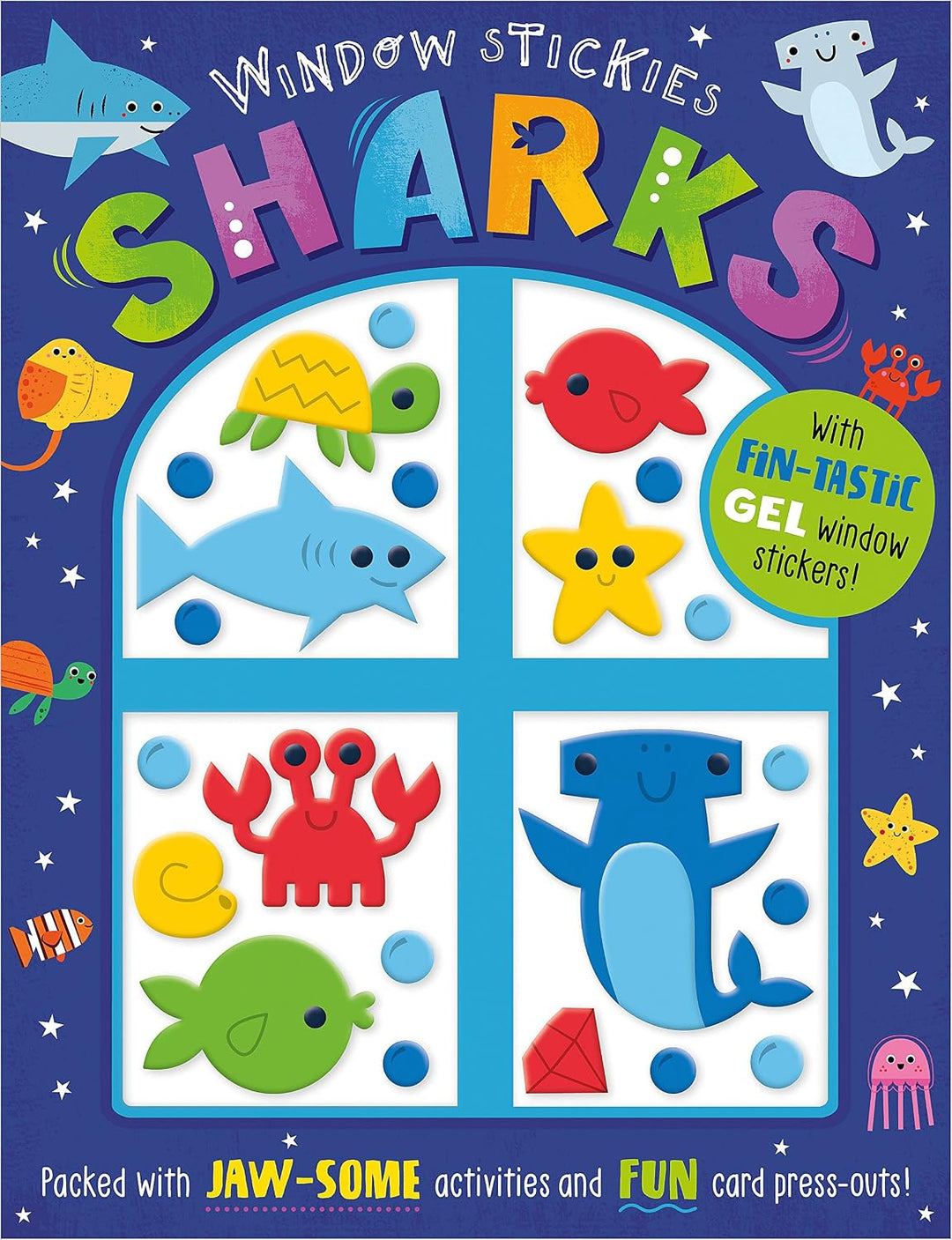 Libro Didáctico con Pegatinas de Tiburones Para Niños