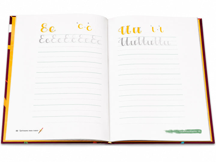 Libro Lettering y Caligrafía con Actividades Creativas Para Adultos