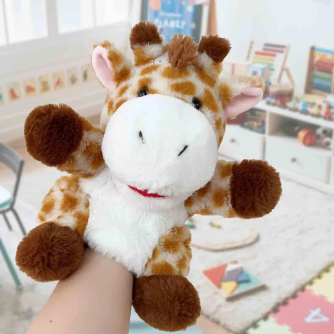 Juguete Educativo Marioneta de Mano Peluche Jirafa Para Niños
