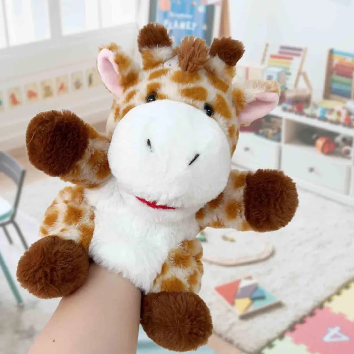 Juguete Educativo Marioneta de Mano Peluche Jirafa Para Niños