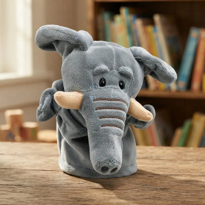 Títere Didáctico Elefante de Peluche Para Niños