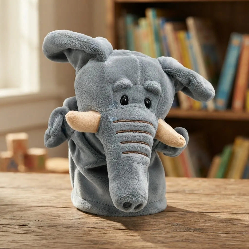 Títere Didáctico Elefante de Peluche Para Niños