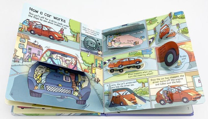 Libro Interactivo Look Inside Cars Usborne Para Niños