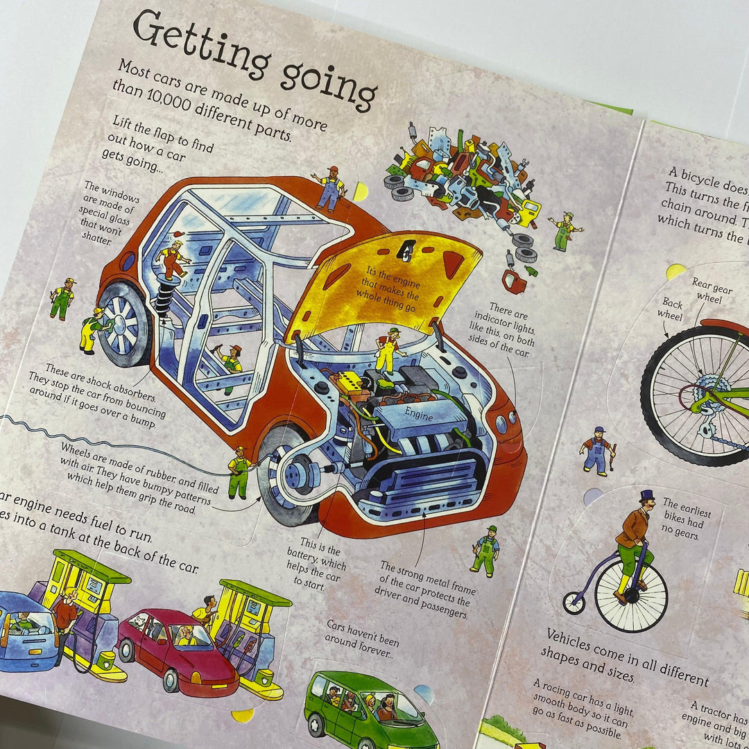 Libro Interactivo Look Inside Cars Usborne Para Niños