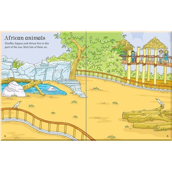 Libro de Actividades Colorear Zoológico con 100 Stickers Para Niños